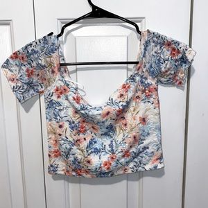 Hollister floral crop top